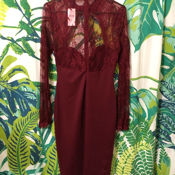 Fashion nova burgundy dress Nwt - Picture 5 of 11